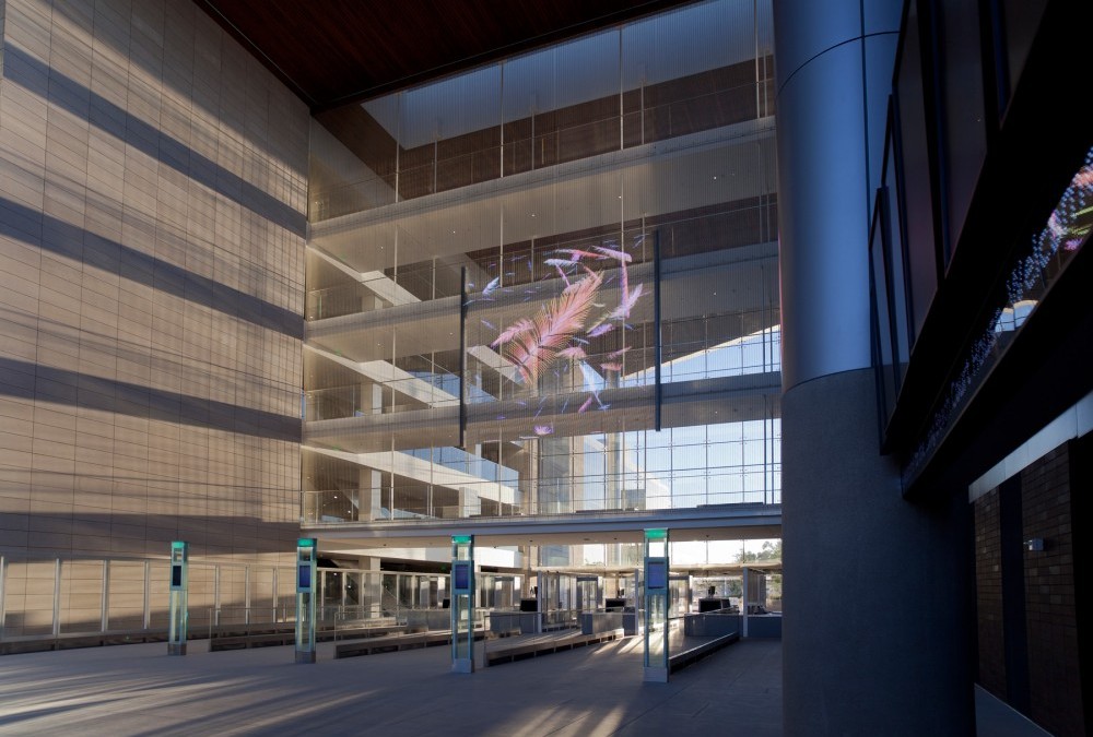 Woven Metal Mesh Gives An Artistic Look To A Long Beach Courthouse – Via ConstructionSpecifier.Com